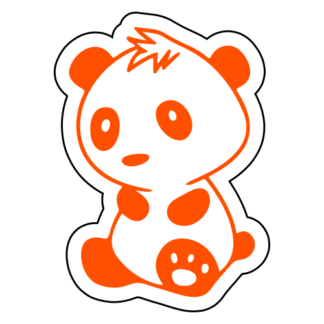 Baby Panda Sticker (Orange)